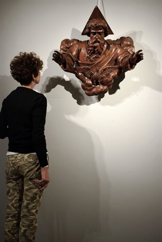 Dieu le Père -  Sculpture murale en bois